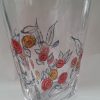 Vase /silver ,red hand painted