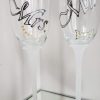 Wedding Glasses , Bride and Groom Glasses , Toasting Flutes - Image 3