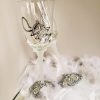 Wedding Glasses , Bride and Groom Glasses , Toasting Flutes - Image 2