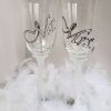 Wedding Glasses , Bride and Groom Glasses , Toasting Flutes