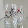 Hand painted stemless wine glass - Image 6