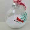 Red cardinal,hand painted ornament - Image 3