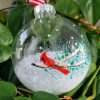 Red cardinal,hand painted ornament