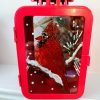 Hand painted candle holder ,red cardinal - Image 9