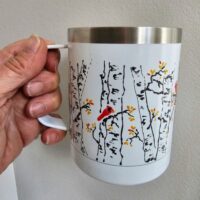 Hand painted isolated tumbler